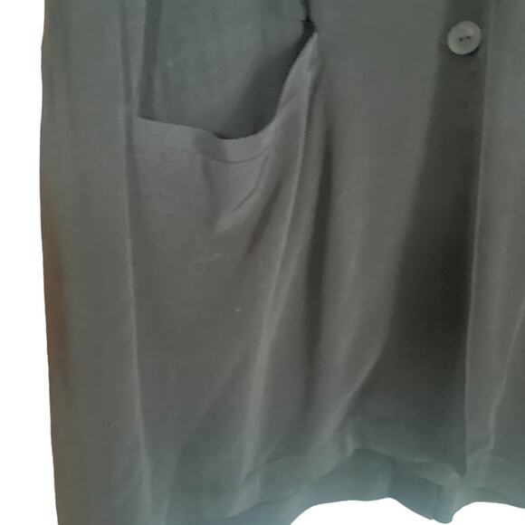 Eileen Fisher Blazer Womens Large Business Oversized Two Buttoned Jacket Black - Picture 2 of 13